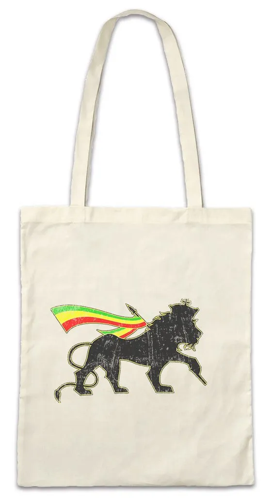 Urban Backwoods Beuteltasche Lion Of Judah IV Stofftasche Zion Music Jah Babylon Musik Babylon (1-tlg), Haile Selassie Reggae Jah