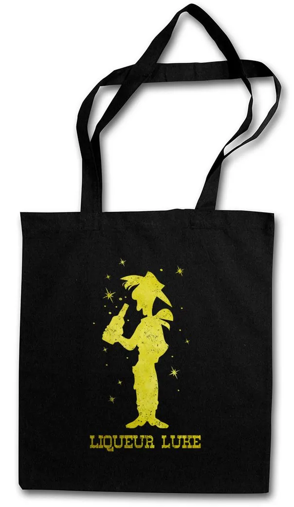 Urban Backwoods Beuteltasche Liqueur Luke Stofftasche Likör Besoffen Karneval Fasching Kostüm (1-tlg), Verkleidung Alkohol Party Bier