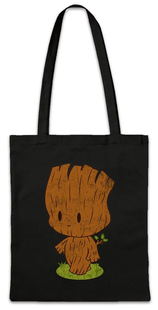 Urban Backwoods Beuteltasche Little Groot Stofftasche Guardians Fun Crossover Shirt Movie Comic (1-tlg), Baby Tree Baum Galaxy