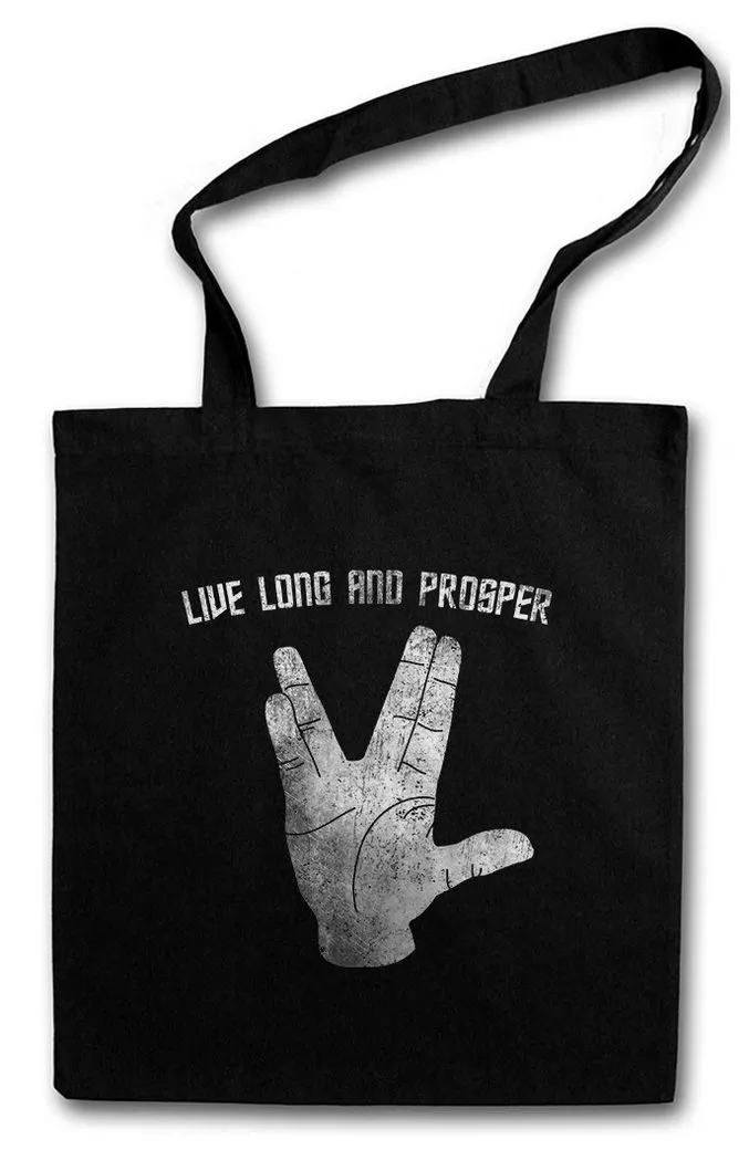Urban Backwoods Beuteltasche Live Long And Prosper II Stofftasche Starfleet Enterprise Vulcan Trek (1-tlg), Crew Trekkie Raumschiff NCC-1701