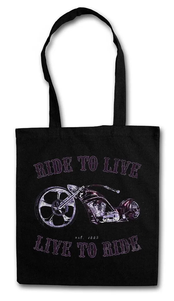 Urban Backwoods Beuteltasche Live To Ride Stofftasche Ride To Live Biker Rider MC Chopper Rocker (1-tlg), Club SOA Patch Biker