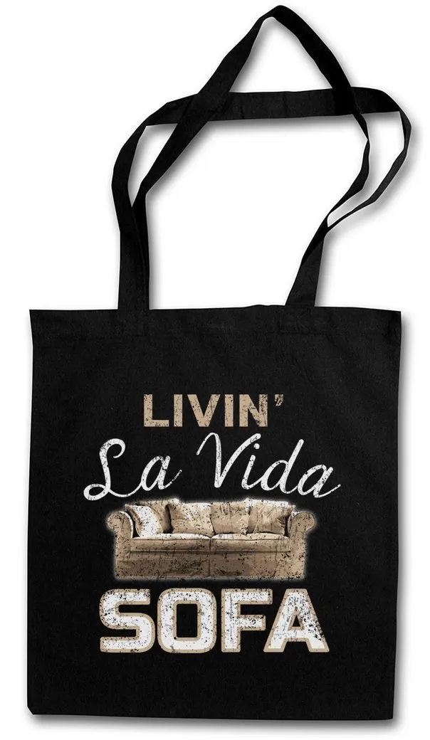 Urban Backwoods Beuteltasche Livin La Vida Sofa Stofftasche Couching Couch Potatoe Geek Nerd TV (1-tlg), Gamer Chillen Chiller Loca