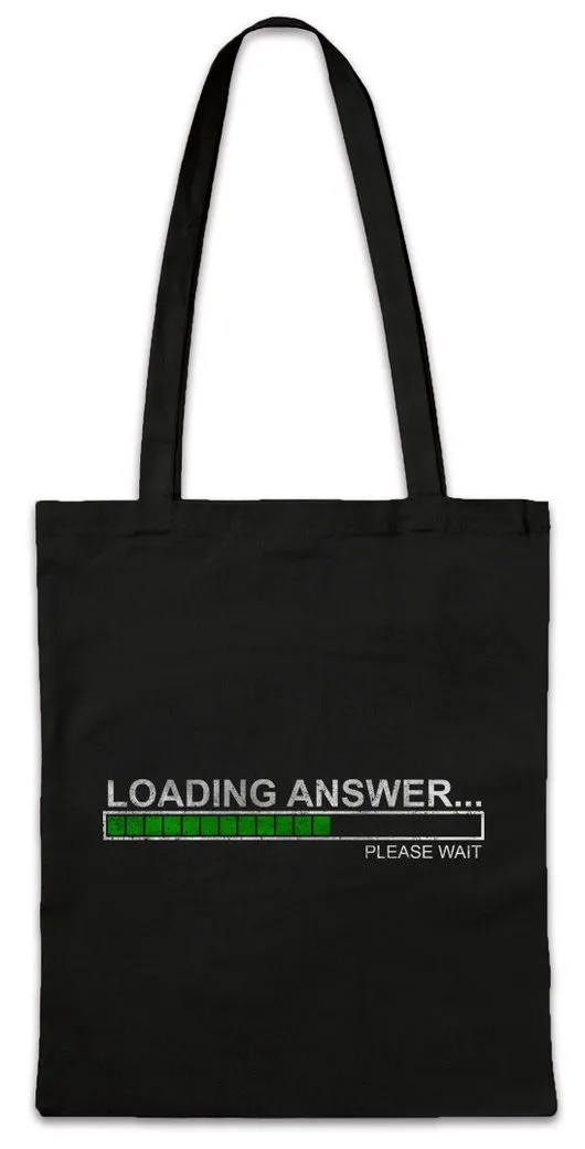 Urban Backwoods Beuteltasche Loading Answer Stofftasche Fun Binary Code Binär World Informatiker (1-tlg), Informatik Computer Science Scientist
