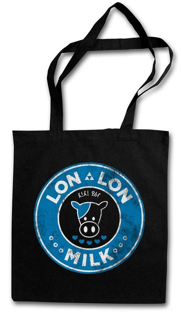 Urban Backwoods Beuteltasche Lon Lon Milk I Stofftasche Milch Farm Ranch Game Link Legend Kult Game (1-tlg), Adventure Zelda Nerd Geek