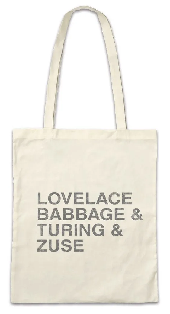 Urban Backwoods Beuteltasche Lovelace & Babbage & Turing & Zuse Stofftasche The Thrilling Ada (1-tlg), Adventures Of Charles Fun
