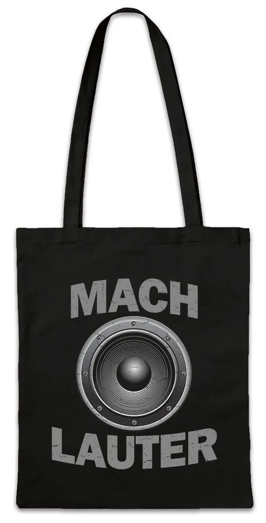Urban Backwoods Beuteltasche Mach Lauter Stofftasche Techno Club DJ Party Konzert Musik Music (1-tlg), Electro House Punk Metal