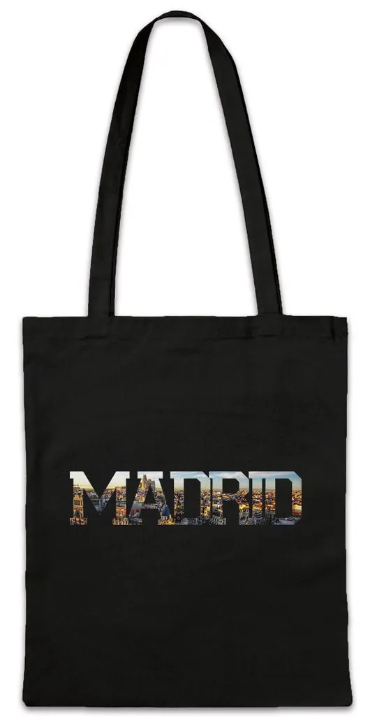 Urban Backwoods Beuteltasche Madrid Stofftasche Skyline Stadt City Spanien Spain España Spagna (1-tlg), Espagne Ville Barcelona Urlaub