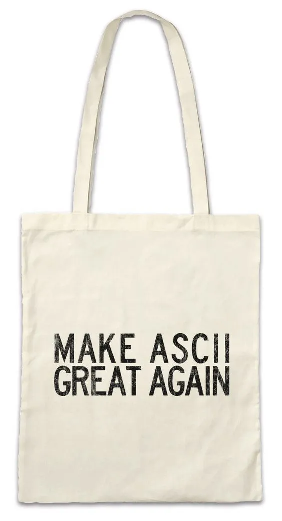 Urban Backwoods Beuteltasche Make ASCII Great Again Stofftasche Binary Binär Informatiker (1-tlg), Programmierer Computer Hacker PC