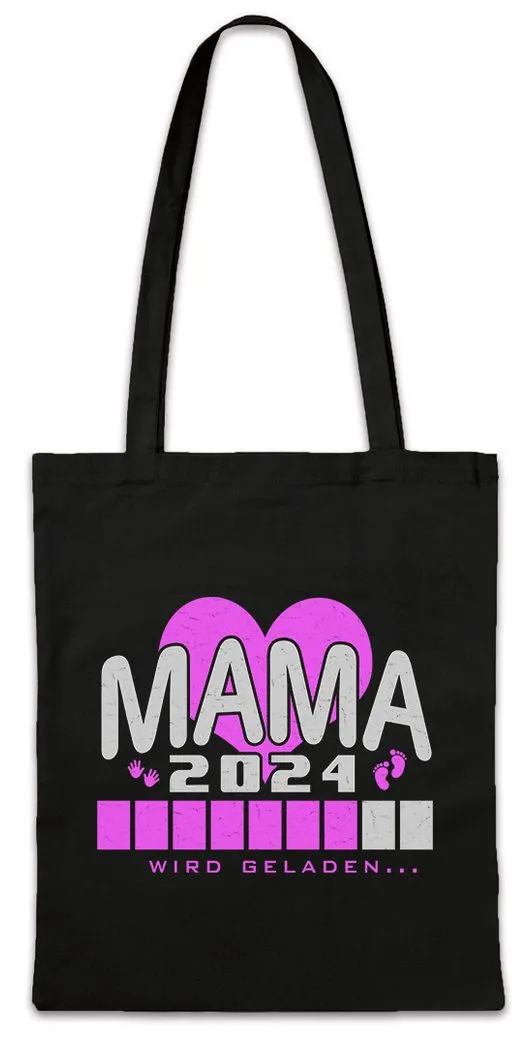 Urban Backwoods Beuteltasche Mama 2025 Wird Geladen Stofftasche Mami Mutter Kind Schwangerschaft (1-tlg), Baby Geburt Nachwuchs Spaß
