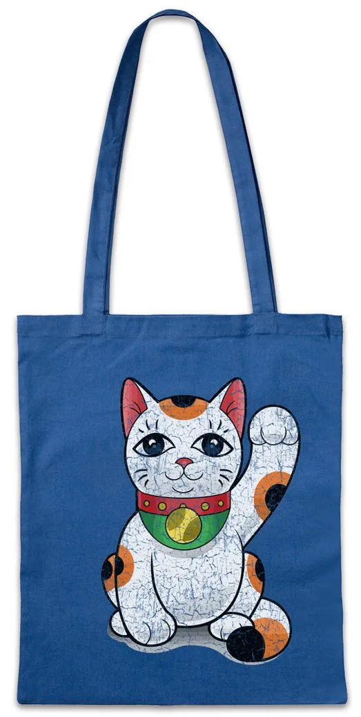 Urban Backwoods Beuteltasche Maneki Neko VI Stofftasche Cat Katze Winkekatze Maneki-Neko Manekineko (1-tlg), China Japan Winkende Beckoning