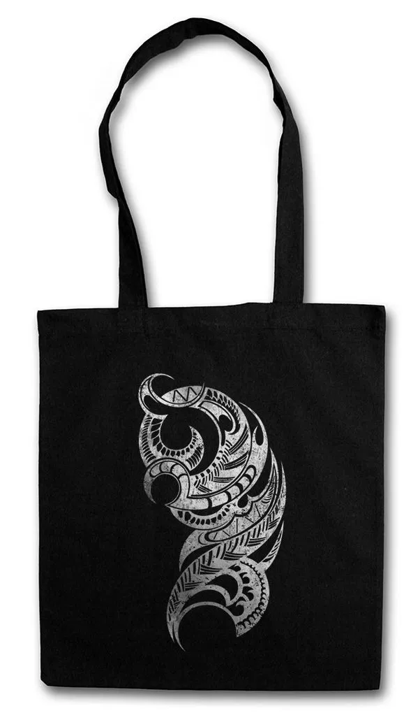 Urban Backwoods Beuteltasche Maori Symbol Stofftasche Native New Zealand Neuseeland Tattoo Stamm (1-tlg), Tribal Tribals Haka