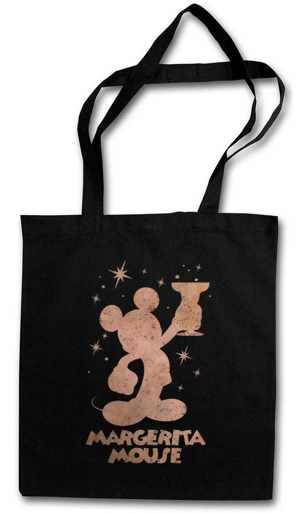 Urban Backwoods Beuteltasche Margerita Mouse Stofftasche Besoffen Karneval Fasching Kostüm (1-tlg), Verkleidung Alkohol Party Bier