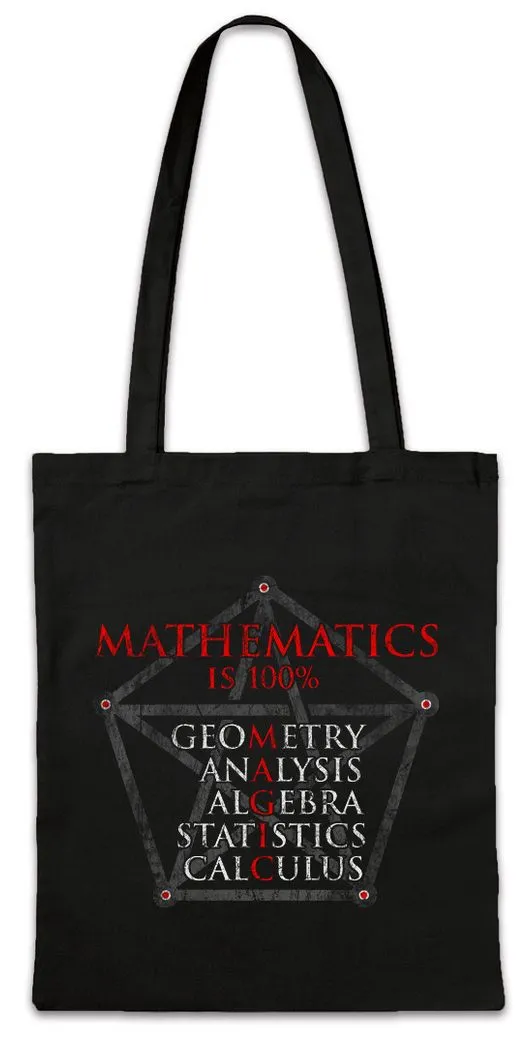 Urban Backwoods Beuteltasche Mathematic Magic Stofftasche Lehrer Teacher Professor Nerd Geek (1-tlg), Science Mathe Mathematik Schule