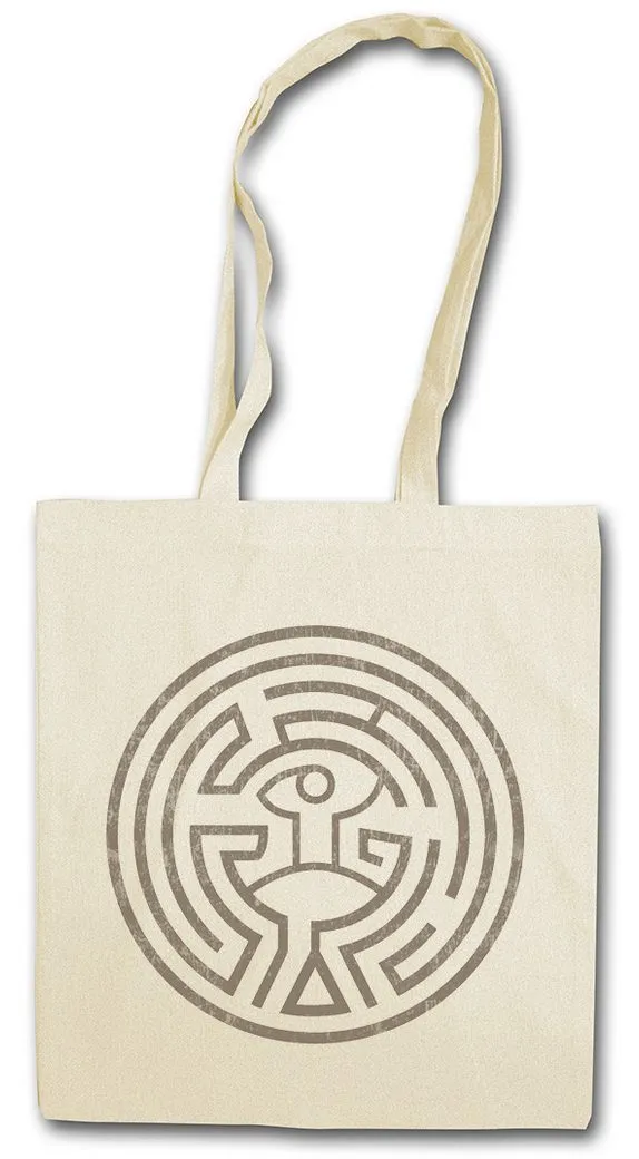 Urban Backwoods Beuteltasche Maze Stofftasche Westworld Labyrinth Circle Kreis Kopf Head Tattoo The (1-tlg), Maze Delos Symbol Arnold