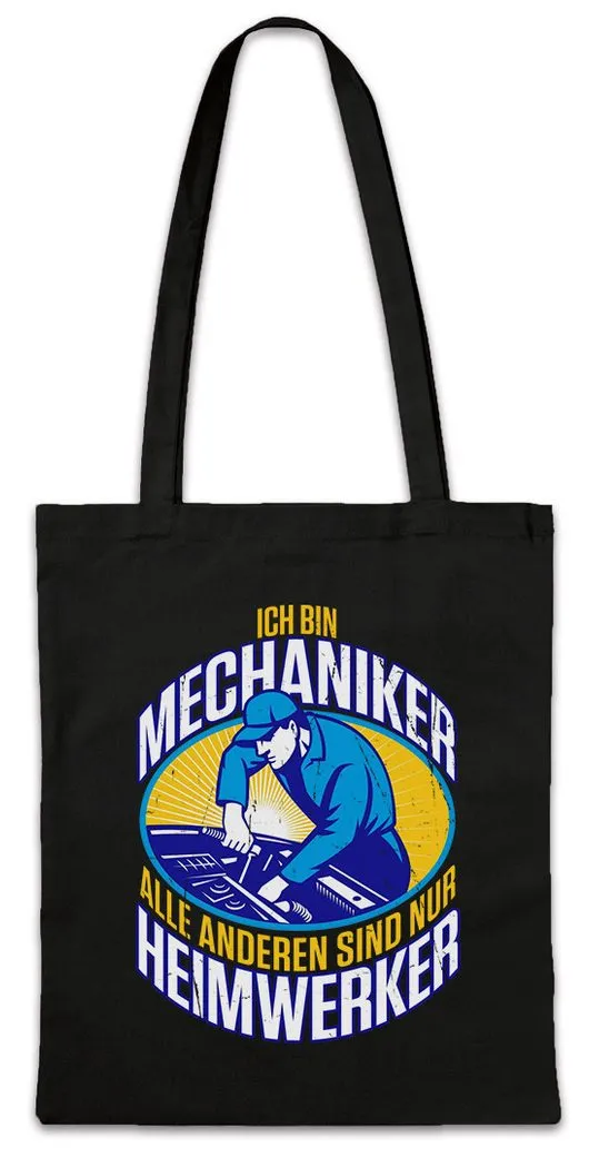Urban Backwoods Beuteltasche Mechaniker Auto Stofftasche Schrauber Mechatroniker KfZ Car Tuning (1-tlg), Werkstatt Meister Fun Beruf