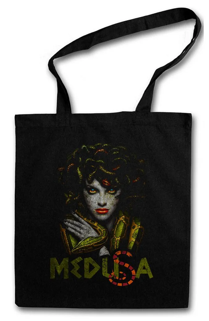Urban Backwoods Beuteltasche Medusa Stofftasche Gorgone Schlangen Schlangenkopf Snakes Zeus (1-tlg), Odysseus Odyssee Homer Perseus