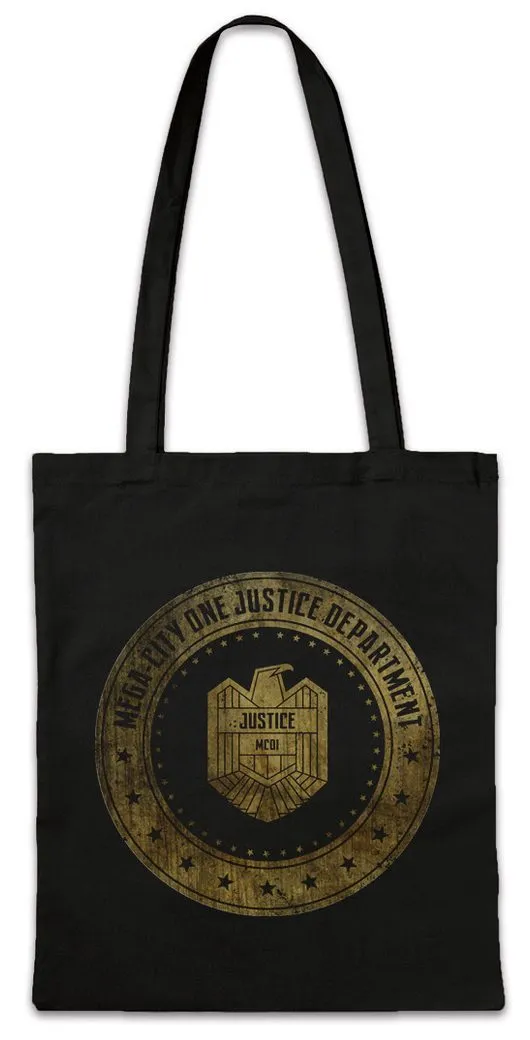 Urban Backwoods Beuteltasche Mega City One Justice Dept Logo I Stofftasche Judge Department Eagle (1-tlg), Comic Dredd SciFi Film