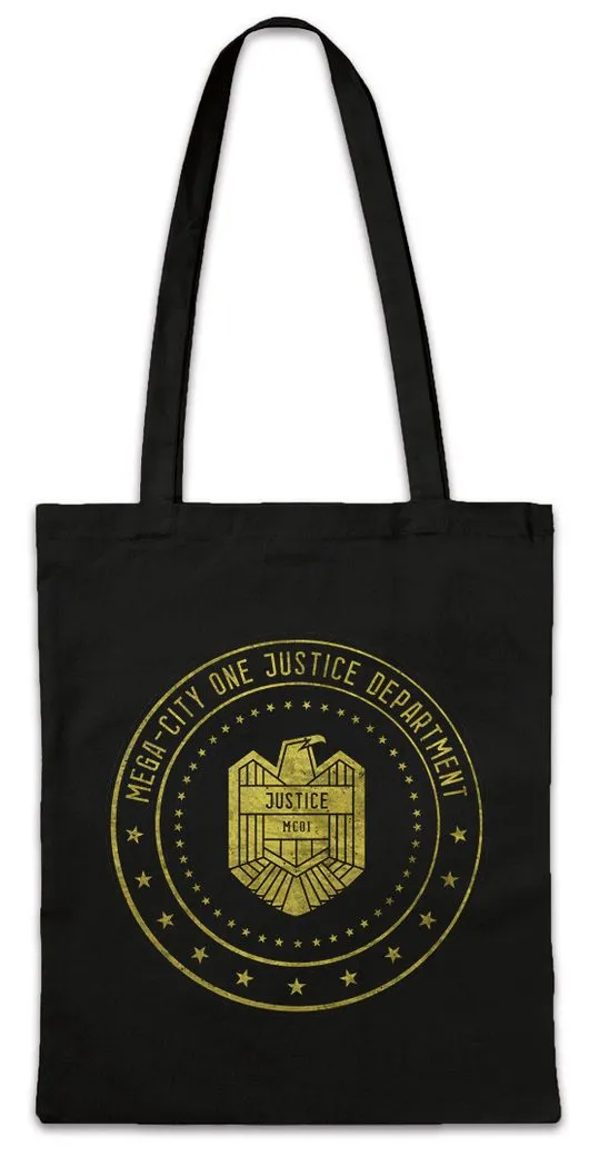 Urban Backwoods Beuteltasche Mega City One Justice Dept Logo II Stofftasche Judge Comic Dredd (1-tlg), Justice Department Eagle Symbol