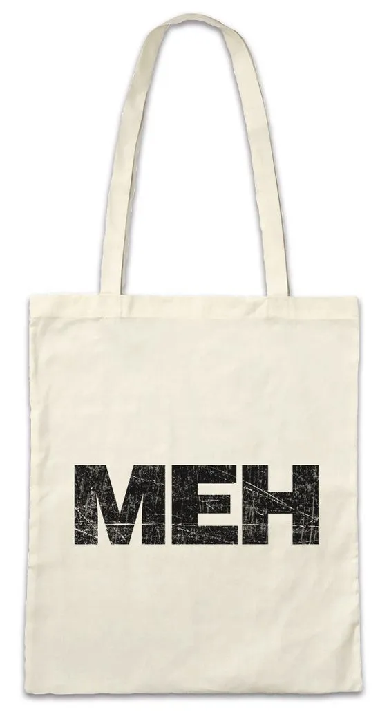 Urban Backwoods Beuteltasche MEH Stofftasche Langeweile Langweiler Boredom Boring Bored Nerd Geek (1-tlg), Comedy Fun Fasching Karneval