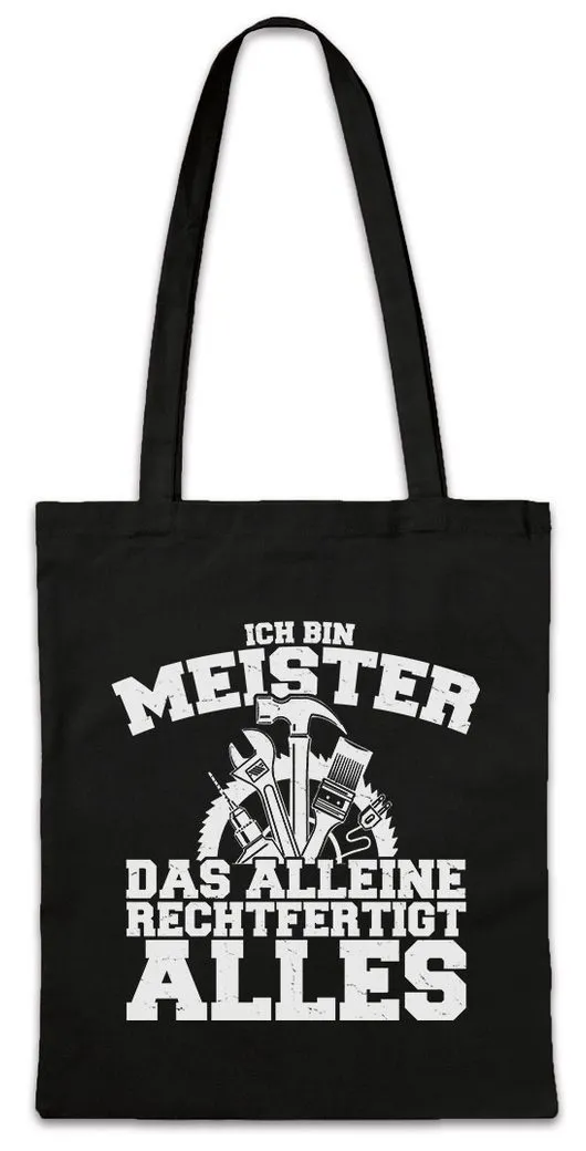 Urban Backwoods Beuteltasche Meister Handwerker Stofftasche Maurer Schreiner Beruf Handwerk Zunft (1-tlg), Baustelle Bau Arbeiter