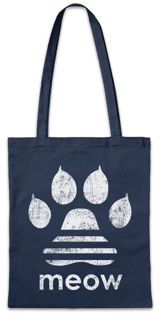 Urban Backwoods Beuteltasche Meow Stofftasche Miau Katze Katzen Liebhaber Liebe Pfote Cat Cats (1-tlg), Tatze Kralle Kitty Kitten