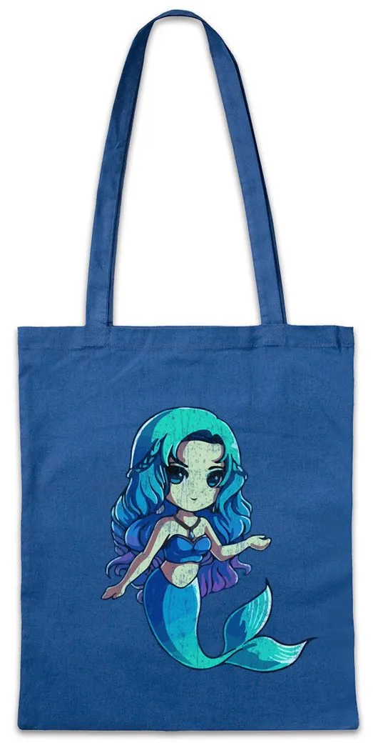 Urban Backwoods Beuteltasche Mermaid IV Stofftasche Tattoo Sailor Meerjungfrau Comic Anime Style (1-tlg), Newschool Oldschool Anker AnchormRockabella
