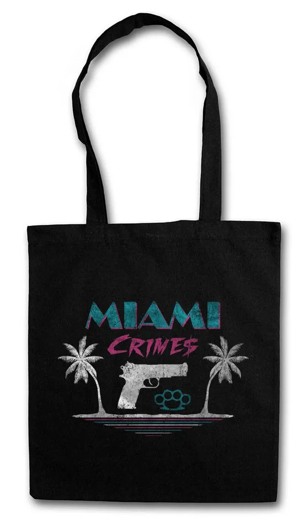 Urban Backwoods Beuteltasche Miami Crimes Stofftasche Urlaub Vice USA Florida Holidays Beach Strand (1-tlg), Meer Sea Sun Bar