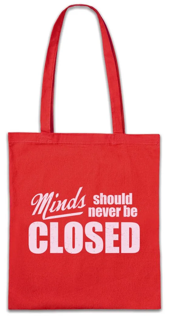 Urban Backwoods Beuteltasche Minds Should Never Be Closed Stofftasche Fun Indie Hipster Yoga (1-tlg), Meditation Pilates Open Minded