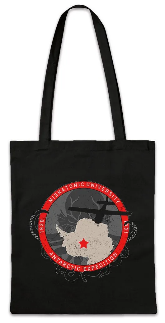 Urban Backwoods Beuteltasche Miskatonic 1930 Antartic Expedition 2 Stofftasche Lovecraft Cthulhu (1-tlg), Monster R´lyeh Call Of