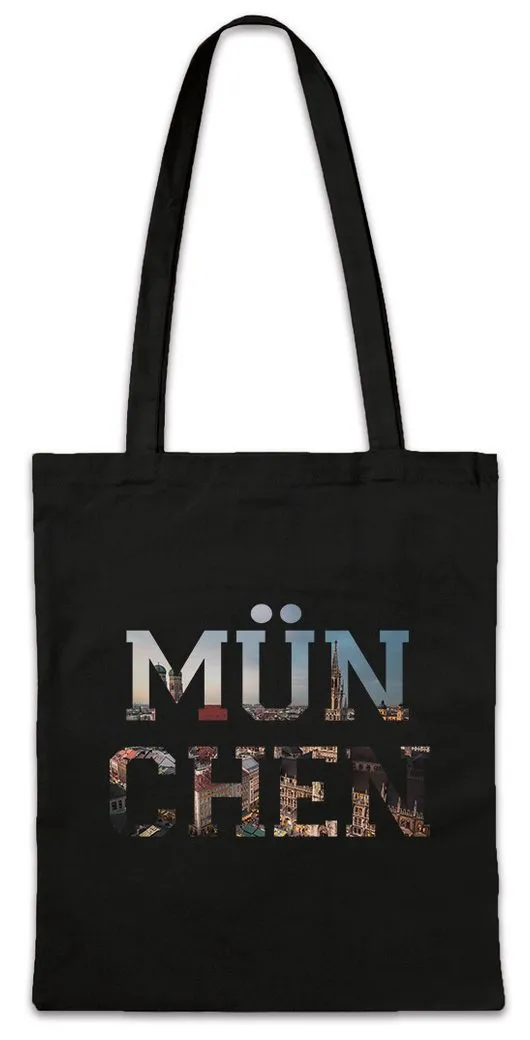 Urban Backwoods Beuteltasche München Stofftasche Munich Bayern Bavaria Skyline Stadt City (1-tlg), Deutschland Germany Allemagne Germania