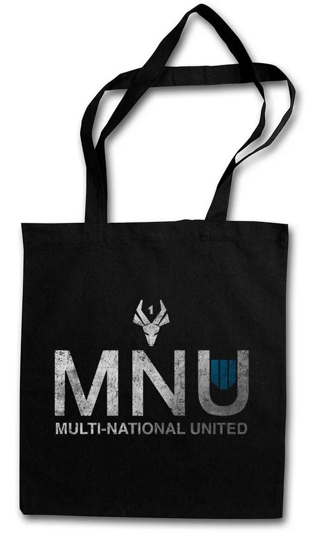 Urban Backwoods Beuteltasche Mnu Logo Stofftasche District Multi-National 9 United Zeichen Sign (1-tlg), Nine Insignia Logo Company