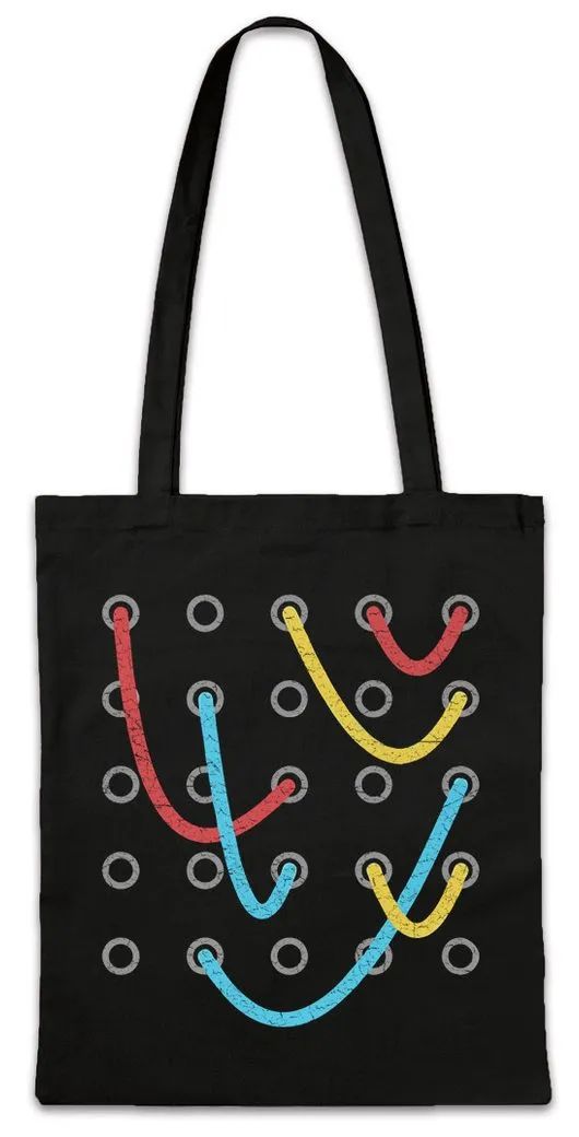 Urban Backwoods Beuteltasche Modular Plugs Stofftasche Analog Synthesizer Electro Techno LFO Musik (1-tlg), Music DJ MC Elektro