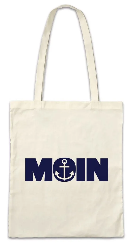 Urban Backwoods Beuteltasche Moin Stofftasche Anker Anker Nordsee Friesland Borkum Amrum Sylt (1-tlg), Friesisch Insel Wattenmeer Spaß