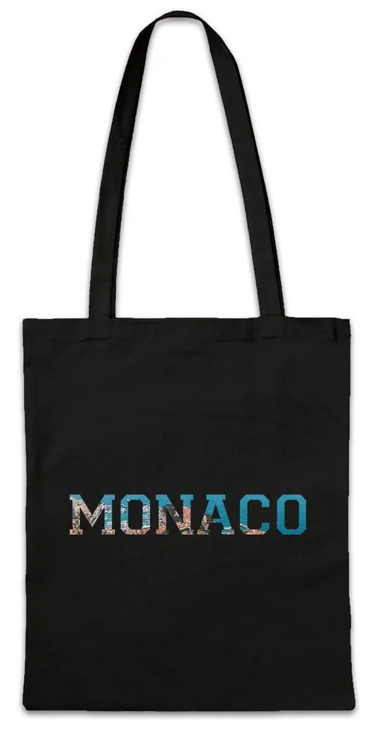 Urban Backwoods Beuteltasche Monaco Stofftasche Skyline Stadt City Ville Città Ciudad Urlaub Staat (1-tlg), Mónaco Ferien Rennen Preis