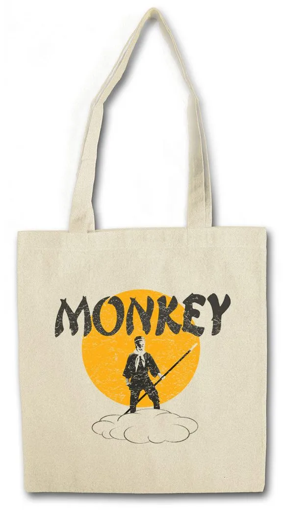 Urban Backwoods Beuteltasche Monkey Magic Retro TV Series Stofftasche Martial Arts Kung Fu Vintage (1-tlg), Affe Kult Kampfsport Japan