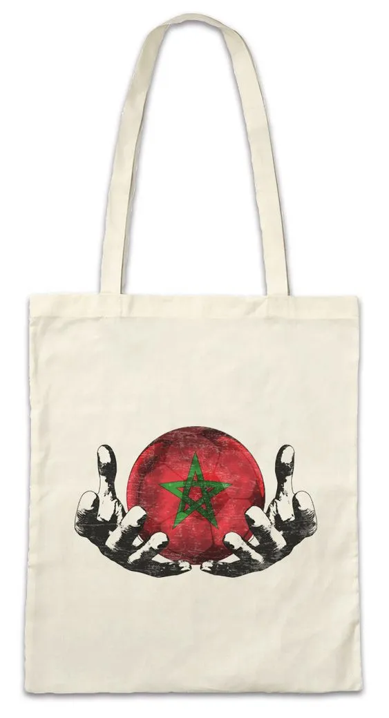 Urban Backwoods Beuteltasche Morocco Football Magic Ball Stofftasche Marokko Marokkanisch (1-tlg), Marokkanische Fahne Moroccan Fußball