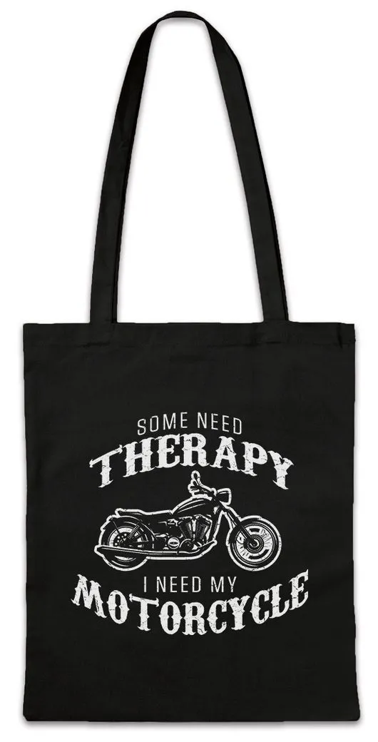 Urban Backwoods Beuteltasche Motorcycle Therapy Stofftasche Biker Rocker Schrauber Motorrad Club (1-tlg), Bike Chopper Chrome Club