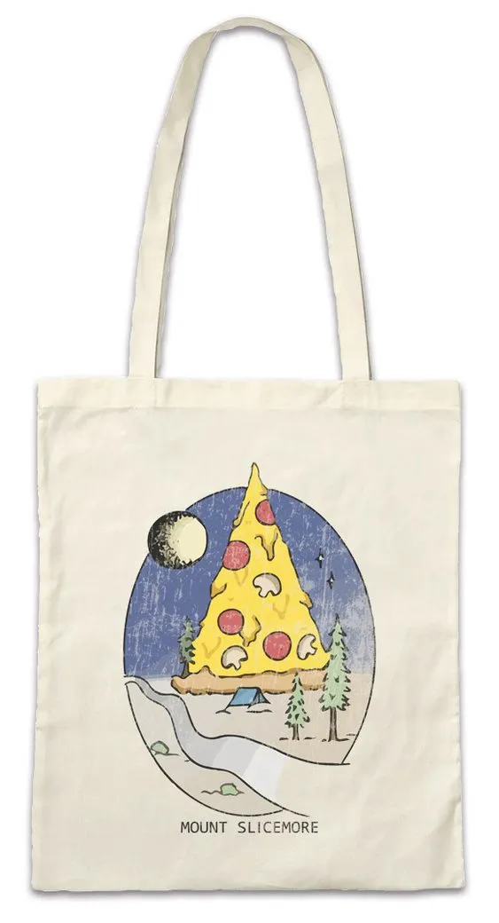 Urban Backwoods Beuteltasche Mount Slicemore Stofftasche Pizza Maker Bäcker Hawaii Pizzeria Liebe (1-tlg), Kult Cult Tratorria Viral