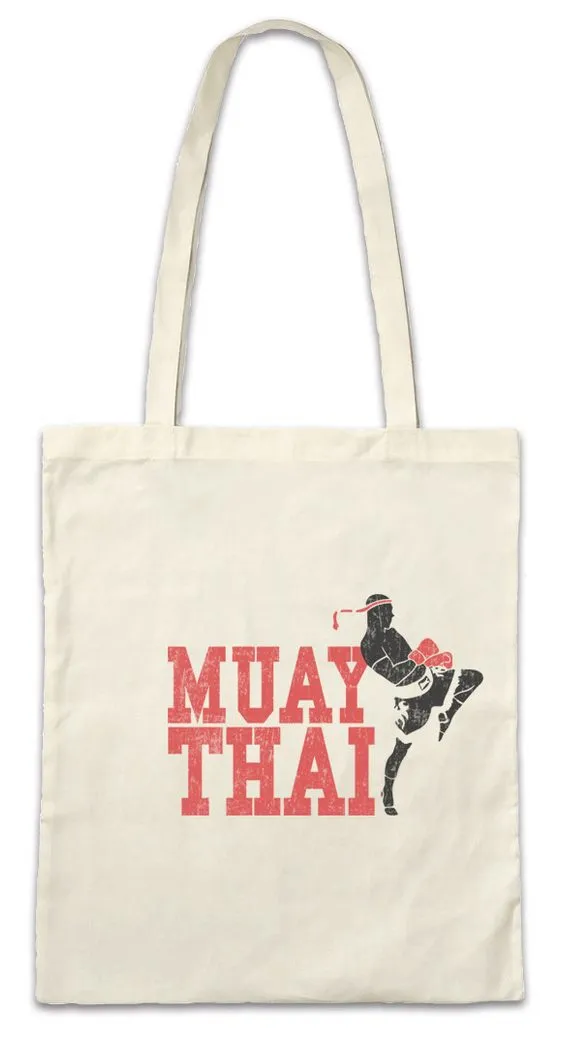 Urban Backwoods Beuteltasche Muay Thai Fighter Stofftasche Martial Arts Kämpfer Thaiboxen Sport (1-tlg), Thailand Kampfsport Kickboxen Kickboxing