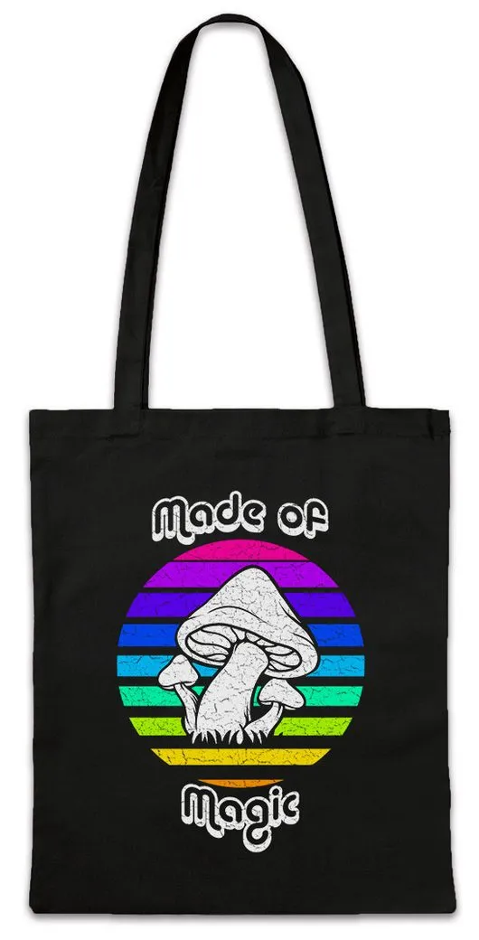 Urban Backwoods Beuteltasche Mushroom Rainbow Stofftasche Vegetararian Vegan Pilz Magic Food Toad (1-tlg), Gericht Fliegenpilz