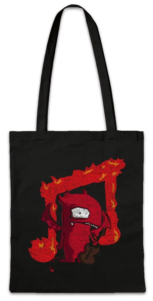 Urban Backwoods Beuteltasche Music Devil StofftascheGuitar Rock Metal Player Gitarre Gittarist (1-tlg), Musik Heavy Hard Band
