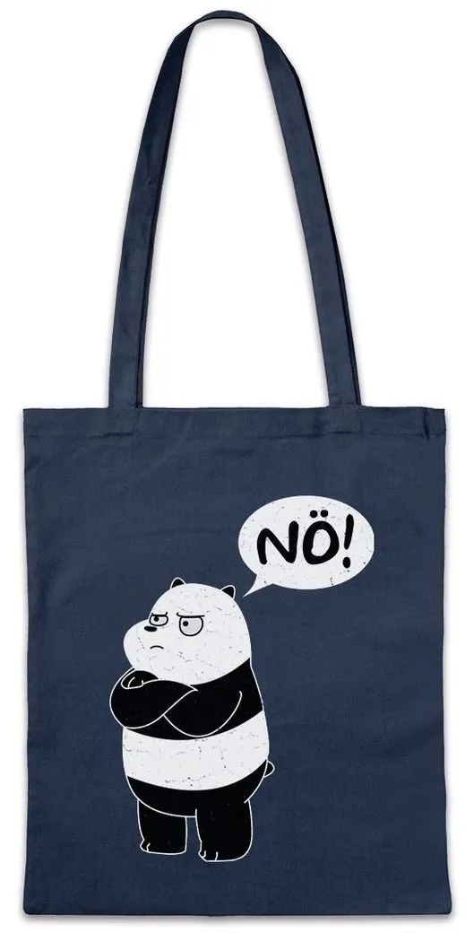 Urban Backwoods Beuteltasche Nö Panda Stofftasche Cute No Nei Spaß Fun Geschenk Bear Bambus (1-tlg), Pandabär Bär China Verneinung