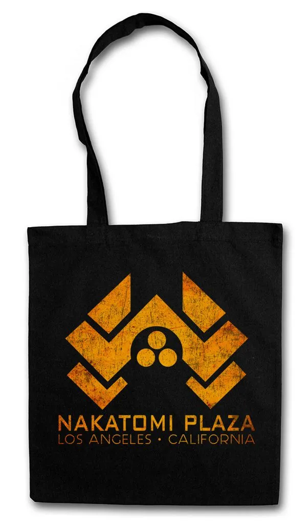 Urban Backwoods Beuteltasche Nakatomi Plaza Sign Stofftasche Shirt Stirb Skyscraper Hard Langsam (1-tlg), Weihnachten X-Mas Movie