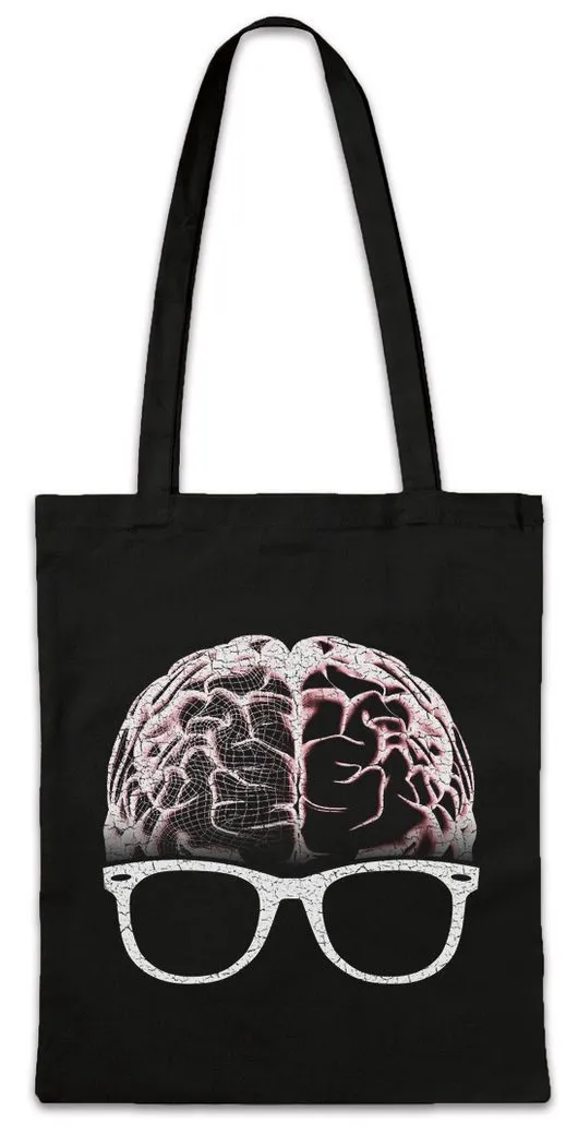Urban Backwoods Beuteltasche Nerd Brain Stofftasche Jerk Geek Nerd Lehrer Freak Gamer Gehirn (1-tlg), Science Scientist Teacher Computer