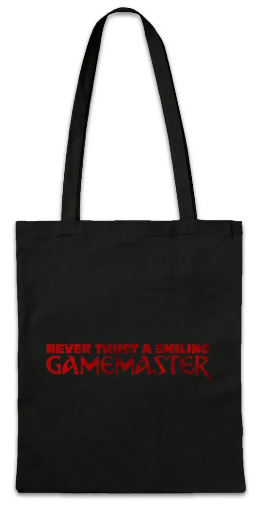 Urban Backwoods Beuteltasche Never Trust A Smiling Gamemaster Stofftasche Dungeons Dragons Role (1-tlg), Tabletop Game Dice