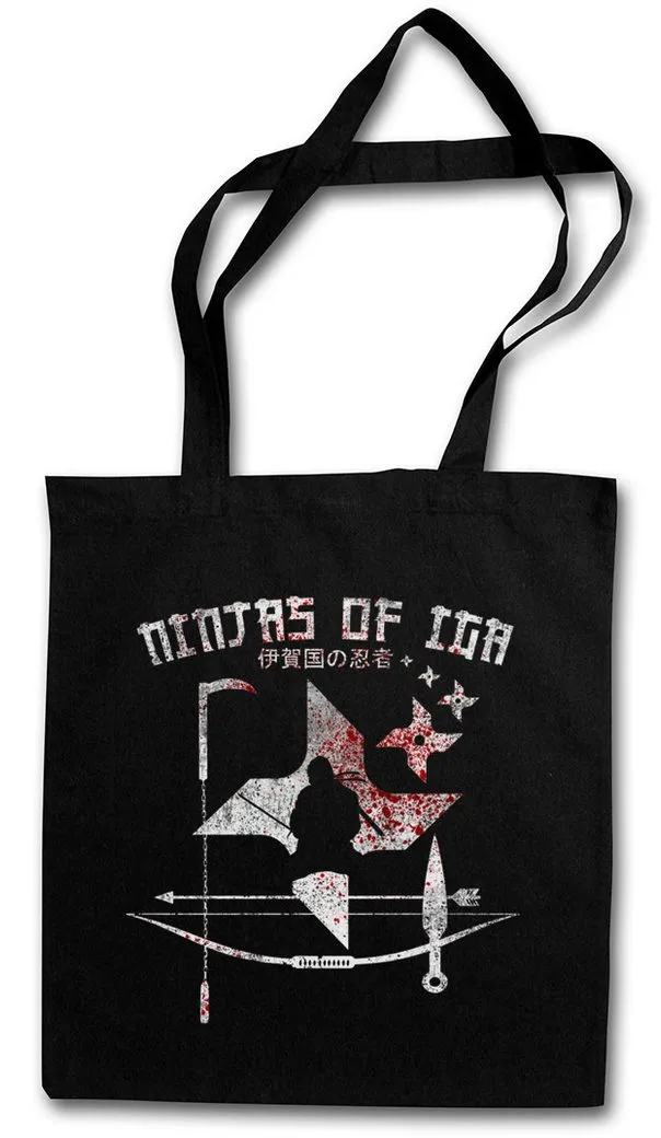 Urban Backwoods Beuteltasche Ninjas Of Iga Stofftasche Mie Kinki Japan Hanzo Samurai Shogun Kokufu (1-tlg), Ninjutsu Hattori Warrior Symbol