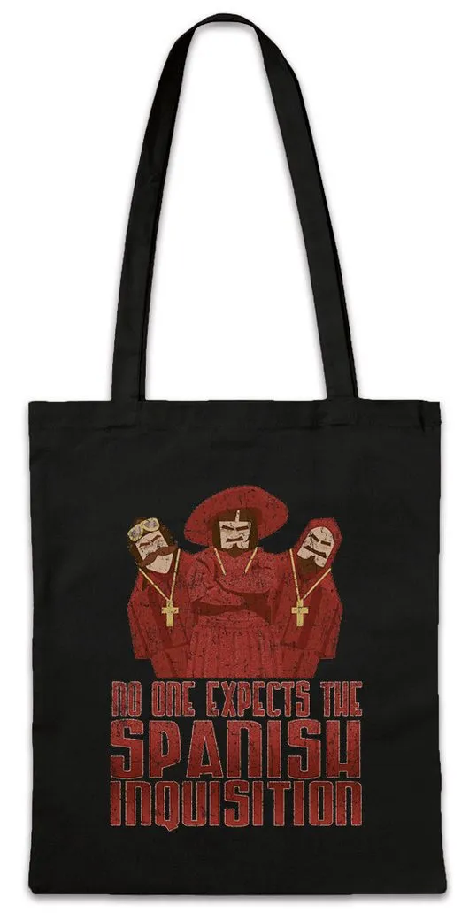 Urban Backwoods Beuteltasche No One Expects The Spanish Inquisition Stofftasche Monty TV Python (1-tlg), Kult Comedy Film Spaß