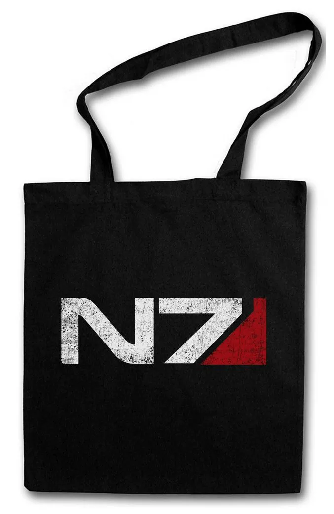 Urban Backwoods Beuteltasche Normandy Logo Stofftasche Mass Commander Shepard Cerberus Abzeichen (1-tlg), Effect N7 Symbol Zeichen