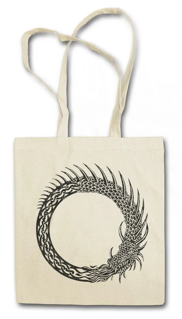 Urban Backwoods Beuteltasche Norse Dragon Stofftasche Drache Symbol Vikings Tyr Odin Thor Mjölnir (1-tlg), Loki Midgard Wikinger Kelten