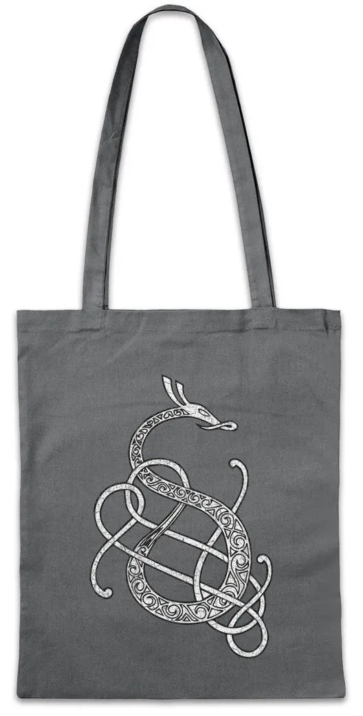 Urban Backwoods Beuteltasche Norse Snake Dragon Stofftasche Raben Raven Hugin Munin Wikinger Tyr (1-tlg), Vikings Walhalla Thor Odhin